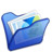 Folder blue mypictures Icon